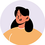 Woman's face in circle frame | Pearl Relocation