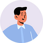 Cartoon man in blue shirt | Pearl Relocation